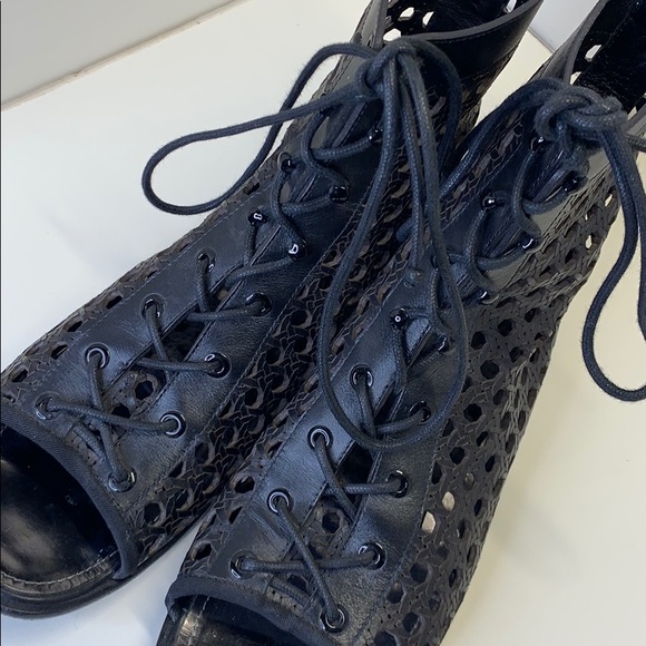 Proenza Schouler Lace-Up Cage Flat Boot Open Toe - Picture 5 of 9